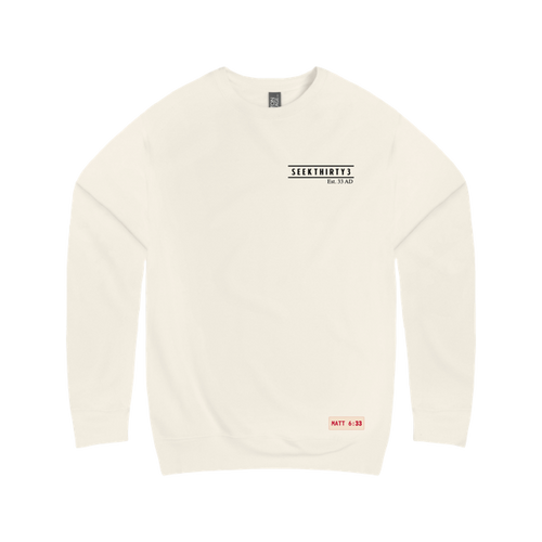 3 Nails, 3 Crosses, 3 Days, 3 in One Crewneck Sweatshirt [Ivory]