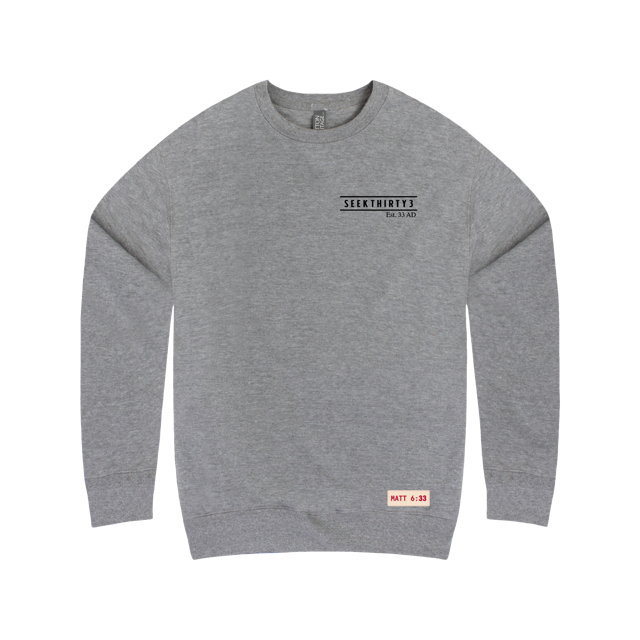 3 Nails, 3 Crosses, 3 Days, 3 in One Crewneck Sweatshirt [Carbon Gray]
