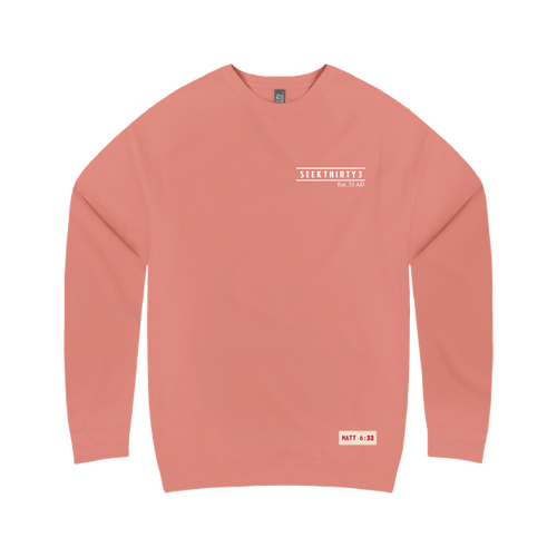 3 Nails, 3 Crosses, 3 Days, 3 in One Crewneck Sweatshirt [Dusty Rose]