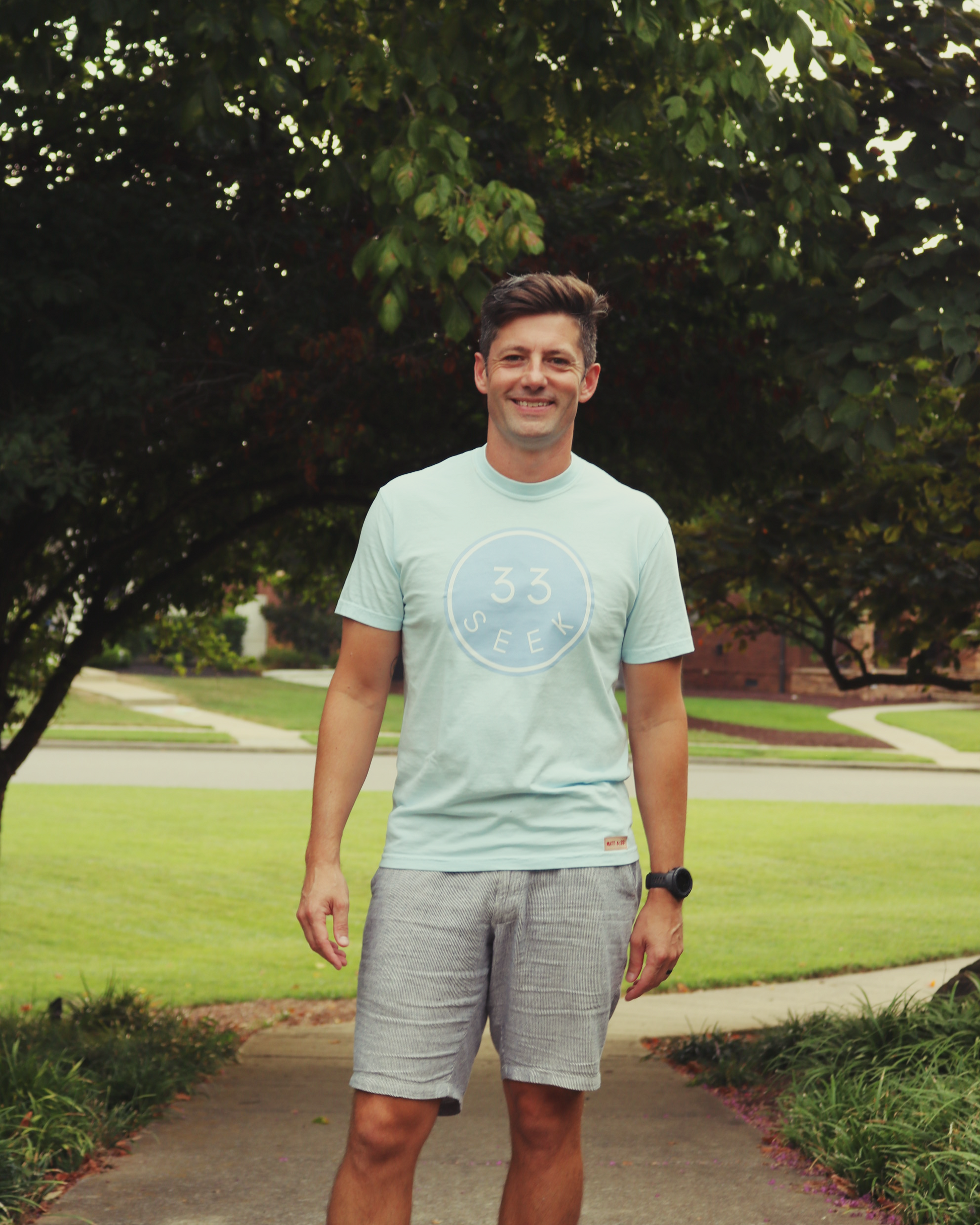SEEKTHIRTY3 Adult Smiley Tee [Chambray]