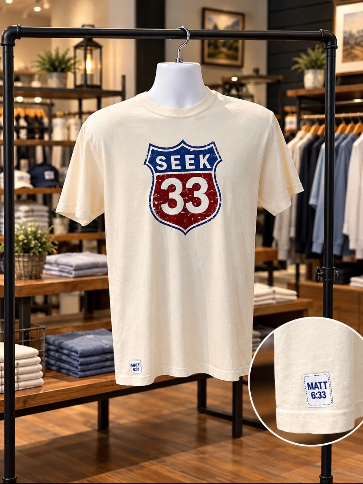 Seek Route 33 Short Sleeve Tee [Ivory]